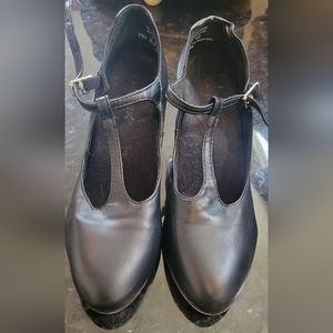 CAPEZIO Genuine Leather Ballroom Shoes. BLACK sz 7M